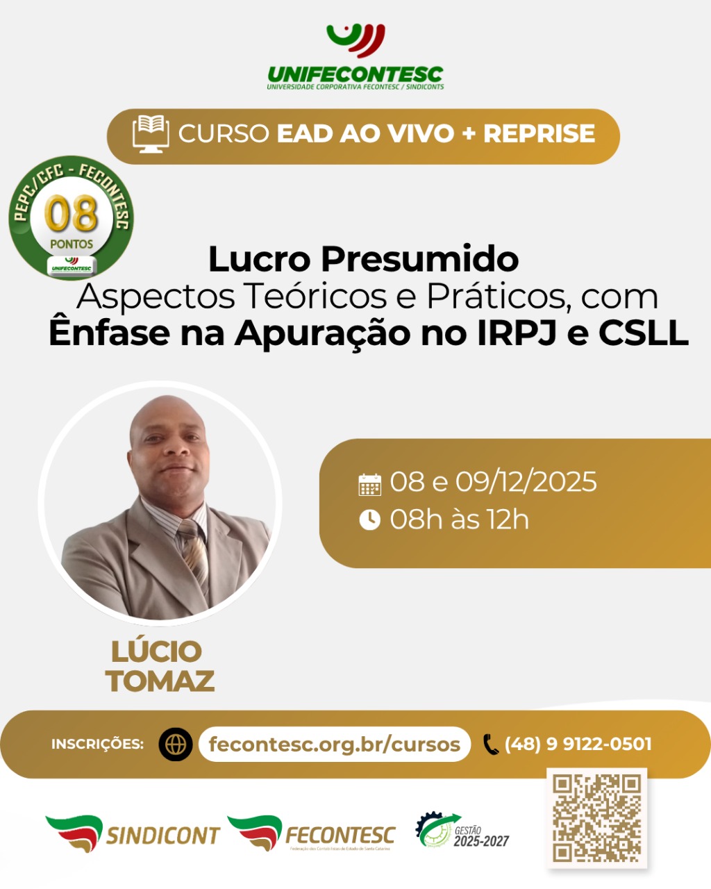 Curso Lucro Presumido (EAD) (Aspectos Tericos e Prticos, com nfase na apurao no IRPJ e CSLL)